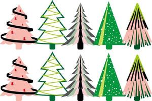 Christmas tree wallpaper background seamless pattern. paper fabric wrapping seamless Xmas. vector