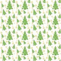 árbol de navidad fondo de pantalla de patrones sin fisuras. tela de papel envolviendo navidad sin costuras. vector