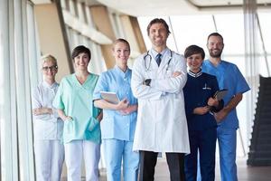 group of medical staff at hospital photo