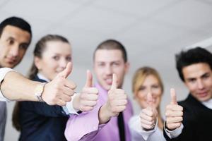 Group of young business people at meeting photo