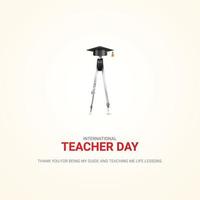 Happy Teachers Day, vector illustration, Creative ads.