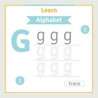 Alphabet letter tracing worksheet for kids preschool alphabet illustration learning activity for kindergarten kids back to school alphabet coloring book vector