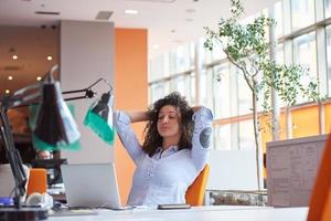 young  business woman at office photo