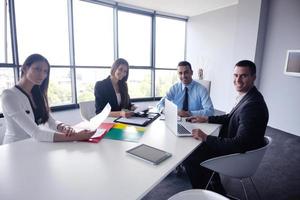 business people group in a meeting at office photo