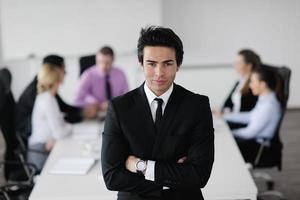 young business man at meeting photo