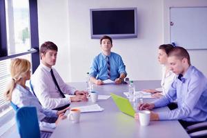 business people in a meeting at office photo