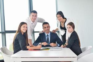 business people in a meeting at office photo