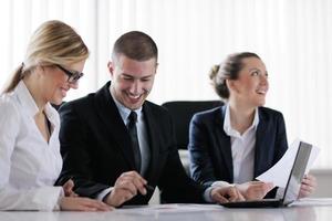 business people in a meeting at office photo