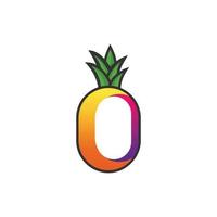 vector de icono de logotipo de piña