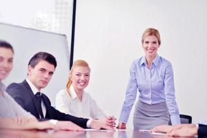 business people in a meeting at office photo