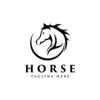 plantilla de diseño de vector de símbolo de logotipo elegante silueta de caballo