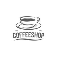 coffee shop logo design template vector