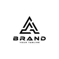 Creative letter A logo. triangle logo design concept template vector