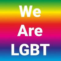 We Are LGBT in Rainbow Gradient Color vector