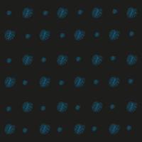 Illustration Leaf Pattern Blue Color in Black Background for Cover Template Background Textile and Wallpaper Vector Eps10