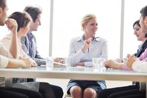 group of business people at meeting photo