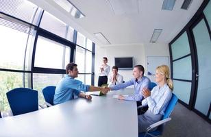 business people in a meeting at office photo