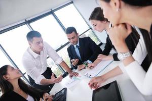 business people in a meeting at office photo