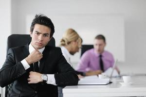 young business man at meeting photo