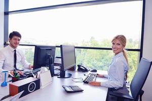 business people in a meeting at office photo