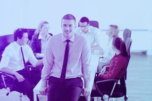 young business man at meeting photo