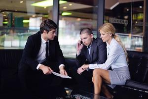 business people in a meeting at office photo