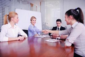 business people in a meeting at office photo