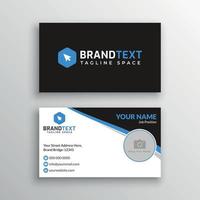 Business card template with photo vector