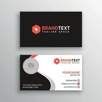 Business card template with photo vector