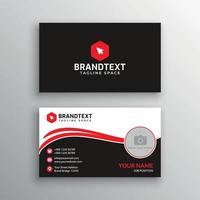 Business card template with photo vector