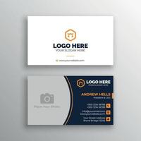 Business card template with photo vector