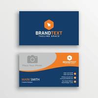 Business card template with photo vector