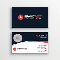 Business card template with photo vector