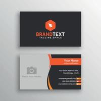 Business card template with photo vector