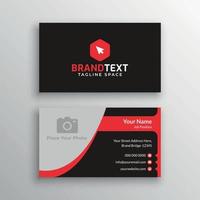 Business card template with photo vector