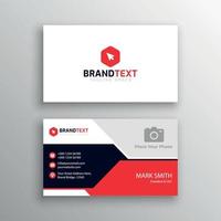 Business card template with photo vector