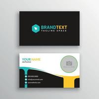 Business card template with photo vector