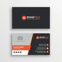 Business card template with photo vector