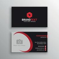 Business card template with photo vector