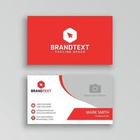 Business card template with photo vector