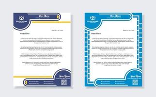 set of modern letterhead template for stationery design all business company. vector format editable A4. for download.