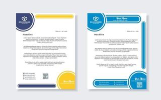 set of modern letterhead template for stationery design all business company. vector format editable A4. for download.