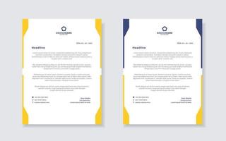 new modern elegant of letterhead template for stationary design vector