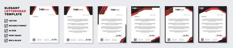set of modern letterhead template for stationery design all business corporate company. vector format editable A4. for download.