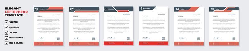 set of modern letterhead template for stationery design all business corporate company. vector format editable A4. for download.