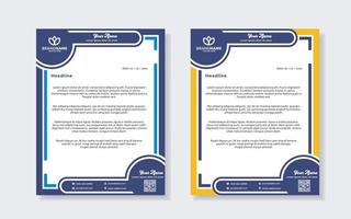 set of modern letterhead template for stationery design all business company. vector format editable A4. for download.