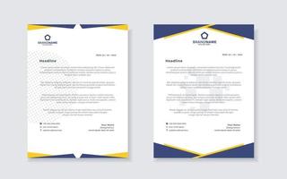 new modern elegant of letterhead template for stationary design vector