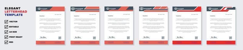 set of modern letterhead template for stationery design all business corporate company. vector format editable A4. for download.