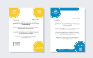 set of modern letterhead template for stationery design all business company. vector format editable A4. for download.