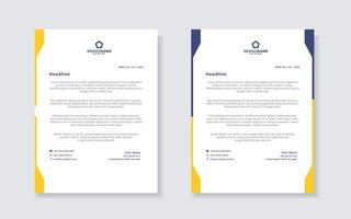 new modern elegant of letterhead template for stationary design vector